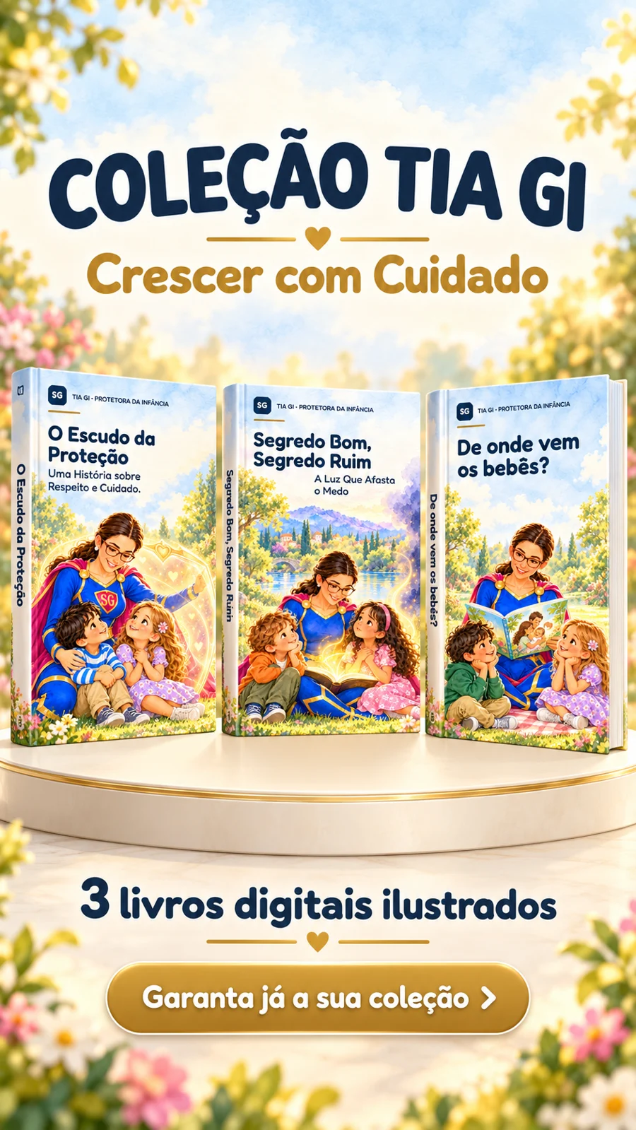 Capa: Coleção Tia Gi — Crescer com Cuidado